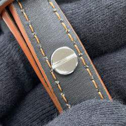 Pre Owned Loewe Gate Bucket Bag Anagram 2Way Handbag Beige/Black Canvas Leather