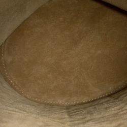 Pre Owned Loewe Gate Bucket Bag Anagram 2Way Handbag Beige/Black Canvas Leather