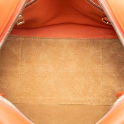 Pre Owned Loewe Orange Medium Leather Amazona 75 Satchel