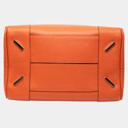 Pre Owned Loewe Orange Medium Leather Amazona 75 Satchel
