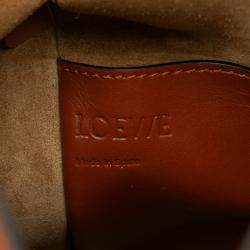 Pre Owned Loewe Brown Leather Gate Bucket Bag