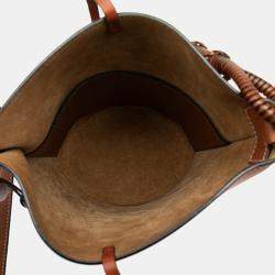 Pre Owned Loewe Brown Leather Gate Bucket Bag