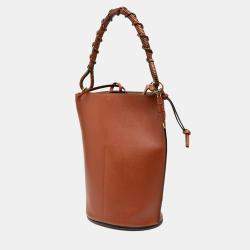Pre Owned Loewe Brown Leather Gate Bucket Bag