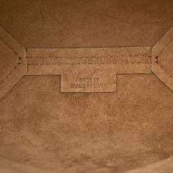 Pre Owned Loewe Black Brown Mini Bicolor Shiny Calfskin Puzzle Fold Tote