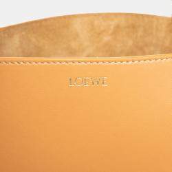 Pre Owned Loewe Black Brown Mini Bicolor Shiny Calfskin Puzzle Fold Tote