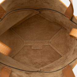 Pre Owned Loewe Black Brown Mini Bicolor Shiny Calfskin Puzzle Fold Tote