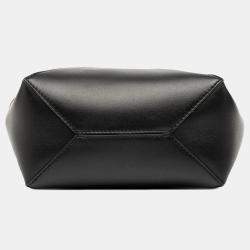 Pre Owned Loewe Black Brown Mini Bicolor Shiny Calfskin Puzzle Fold Tote