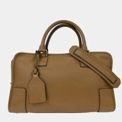 Pre Owned Loewe Brown Leather Amazona 36 2way Handbag
