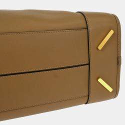 Pre Owned Loewe Brown Leather Amazona 36 2way Handbag