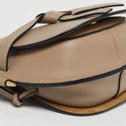 Pre Owned Loewe Beige Leather Mini Gate Dual Shoulder Bag