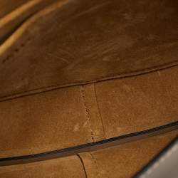 Pre Owned Loewe Beige Leather Mini Gate Dual Shoulder Bag