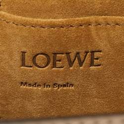 Pre Owned Loewe Beige Leather Mini Gate Dual Shoulder Bag