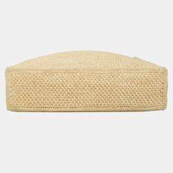 Pre Owned Loewe Logo Raffia Tote Bag