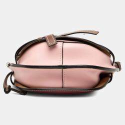 Pre Owned Loewe Red Small Tricolor Leather Gate Crossbody