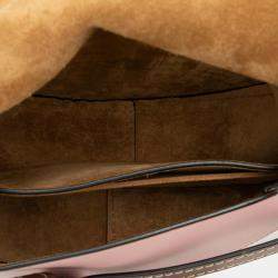 Pre Owned Loewe Red Small Tricolor Leather Gate Crossbody