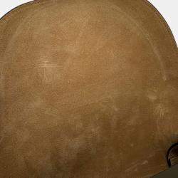 Pre Owned Loewe Gate Dual Shoulder Bag Olive Green Calf Leather Size Small