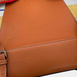 Pre Owned Loewe Goya Anagram Backpack Blue/White/Brown Canvas Leather