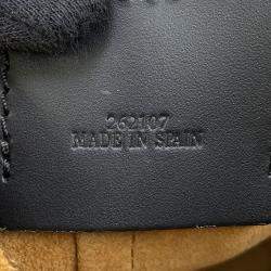 Pre Owned Loewe Paula Ibiza Balloon Shoulder White/Black Canvas Leather Size Small