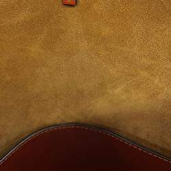 Pre Owned Loewe Gate Bucket Anagram Logo 2-Way Brown Calf Leather