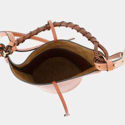 Pre Owned Loewe Gate Bucket Anagram Logo 2-Way Brown Calf Leather