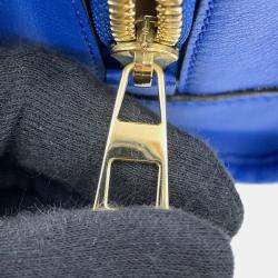 Pre Owned Loewe Amazonas Blue Leather Size 23