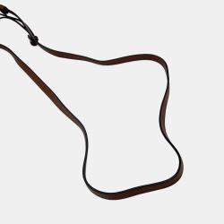 Pre Owned Loewe Anagram Cut-Out Pocket Brown Calf Leather