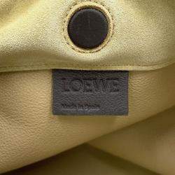 Pre Owned Loewe Flamenco Purse 2Way Shoulder Bag Beige Suede Size Large