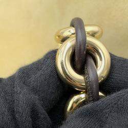 Pre Owned Loewe Flamenco Purse 2Way Shoulder Bag Beige Suede Size Large