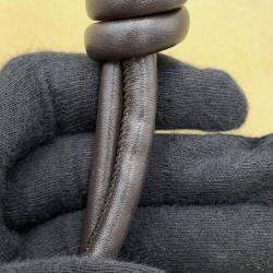 Pre Owned Loewe Flamenco Purse 2Way Shoulder Bag Beige Suede Size Large