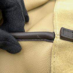 Pre Owned Loewe Flamenco Purse 2Way Shoulder Bag Beige Suede Size Large