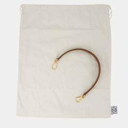 Pre Owned Loewe Repeat Anagram Luna One Shoulder Bag Tan Canvas Leather