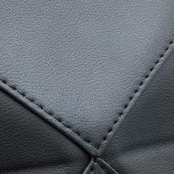 Pre Owned Loewe Puzzle Fold Tote Black Leather Size Mini