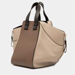 مملوكة مسبقًا Loewe Brown Small Tricolor Soft Grained Calfskin Hammock Bag