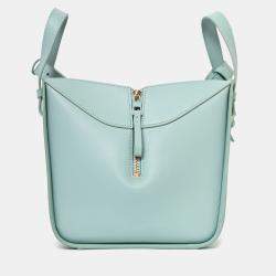 مملوكة مسبقًا Loewe Aqua Blue Leather Hammock Bunny Charm Bag
