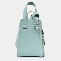 مملوكة مسبقًا Loewe Aqua Blue Leather Hammock Bunny Charm Bag