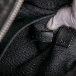 Pre Owned حقيبة رسول عسكرية قماشية مزينة بشعار لويفي سوداء XS