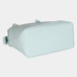 Pre Owned حقيبة لويفي بازل كلاسيكية جلد عجل جليدي أزرق صغير حافة