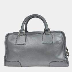 مملوكة مسبقًا Loewe Silver Lambskin Amazona 28 Handbag