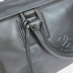 مملوكة مسبقًا Loewe Silver Lambskin Amazona 28 Handbag