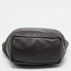 Pre Owned Loewe Squeeze Small Choco Brown Leather Shoulder Bag