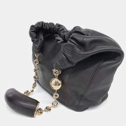 مملوكة مسبقًا Loewe Brown Leather Squeeze Bag Small