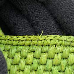 مملوكة مسبقًا حقيبة يد لويفي فونت قش جلدي أخضر بحجم صغير