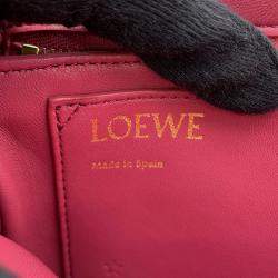 Pre Owned Loewe Puffer Goya Shoulder Bag Pink Lambskin