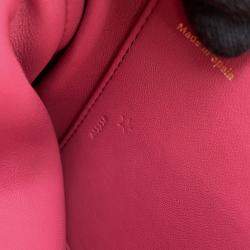 Pre Owned Loewe Puffer Goya Shoulder Bag Pink Lambskin