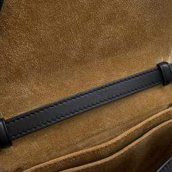 مملوكة مسبقًا حقيبة كتف لويفي جيت دوال جلد أسود صغيرة