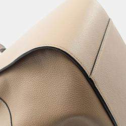 مملوكة مسبقًا Loewe Hammock Small Drawstring Shoulder Hand Bag Leather Beige Brown