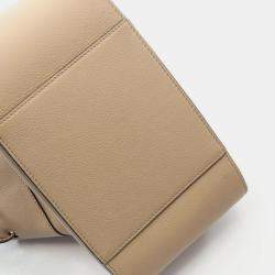 مملوكة مسبقًا Loewe Hammock Small Drawstring Shoulder Hand Bag Leather Beige Brown