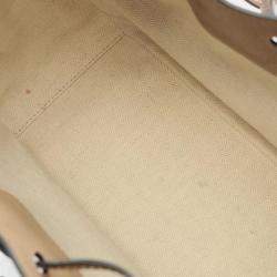 مملوكة مسبقًا Loewe Hammock Small Drawstring Shoulder Hand Bag Leather Beige Brown