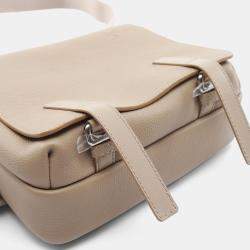 مملوكة مسبقًا Loewe Military XS Beige Leather Messenger Bag