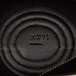 مملوكة مسبقًا Loewe Beige/Black Small Shiny Calfskin and Canvas Paseo Satchel